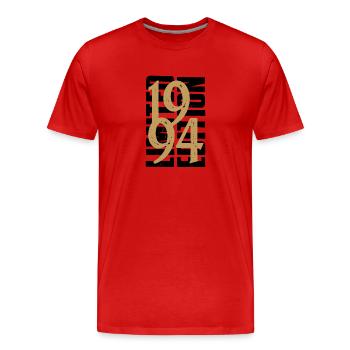 Millésime 1994 - T-shirt bio Premium Homme - rouge - Devant - Damien (186cm)