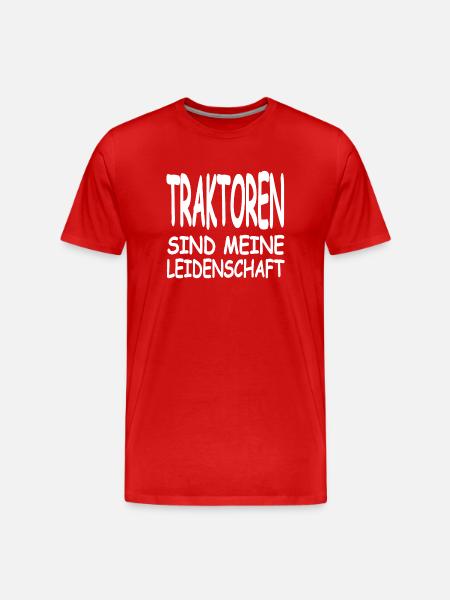 Traktor - Männer Premium Bio T-Shirt - Rot