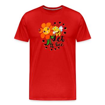 Laissez-le Bee - T-shirt bio Premium Homme - rouge - Devant - Damien (186cm)
