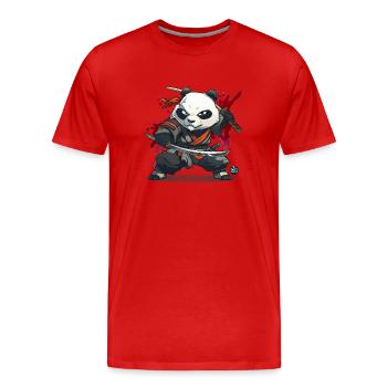 Ronin sanglant - T-shirt bio Premium Homme - rouge - Devant - Damien (186cm)