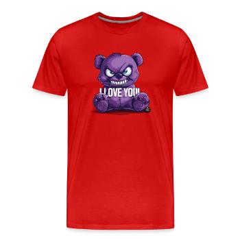 Je t’aime! - T-shirt bio Premium Homme - rouge - Devant - Damien (186cm)