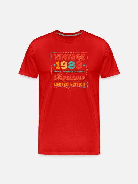 Millésime 1983 - T-shirt bio Premium Homme - rouge