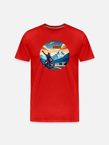 spread free - Männer Premium Bio T-Shirt - Rot
