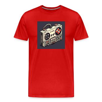 Joystick 13 - Männer Premium Bio T-Shirt - Rot - Vorne - Damien (186cm)