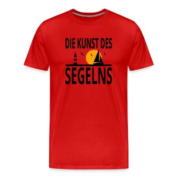 Segeln - Männer Premium Bio T-Shirt - Rot - Vorne - Damien (186cm)