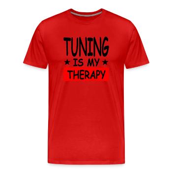 Tuning - Männer Premium Bio T-Shirt - Rot - Vorne - Damien (186cm)