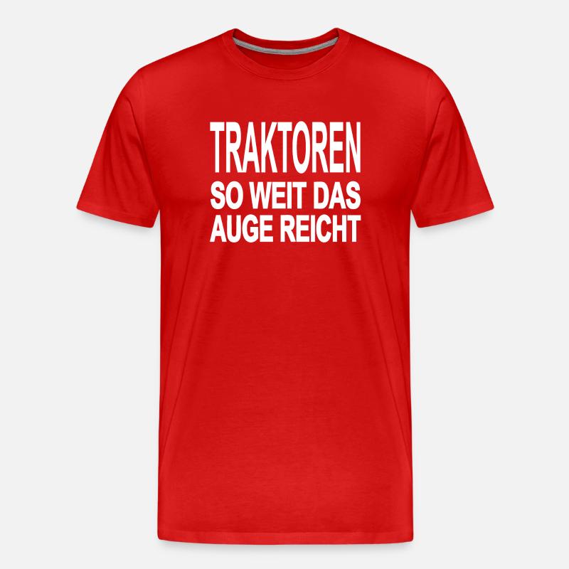 Traktor - Männer Premium Bio T-Shirt - Rot