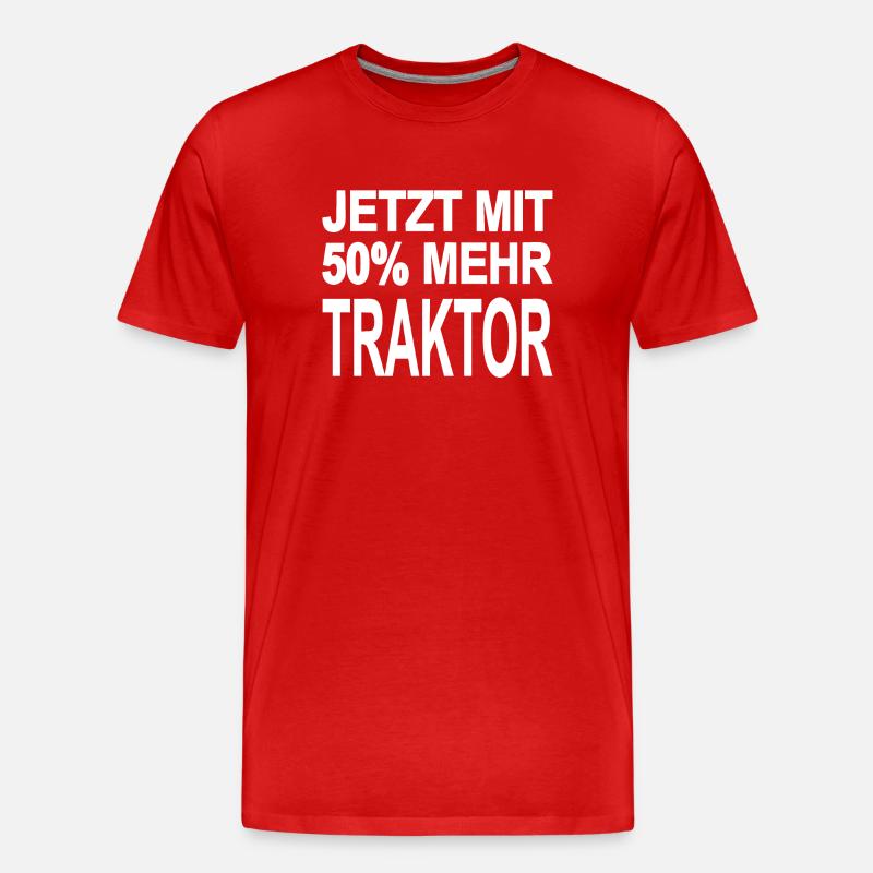 Traktor - Männer Premium Bio T-Shirt - Rot