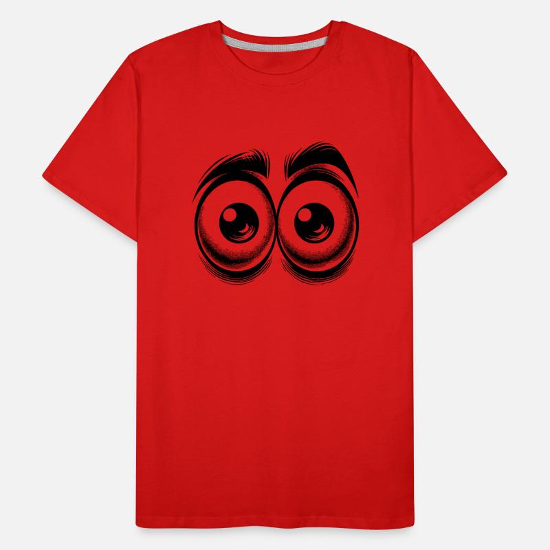 De drôles d’yeux avec un regard fixe T-shirt bio Premium Homme