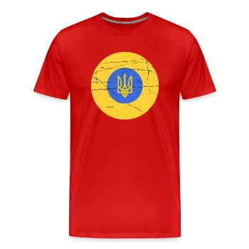 ukraine slava ukraini kiew - Männer Premium Bio T-Shirt - Rot - Vorne - Damien (186cm)