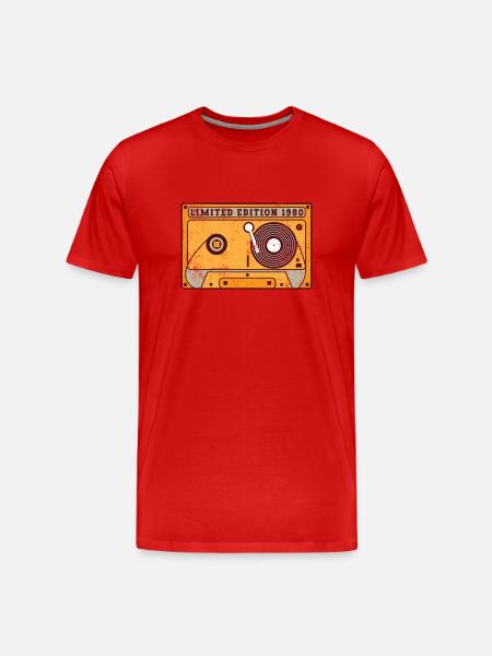 Années 1980 - T-shirt bio Premium Homme - rouge