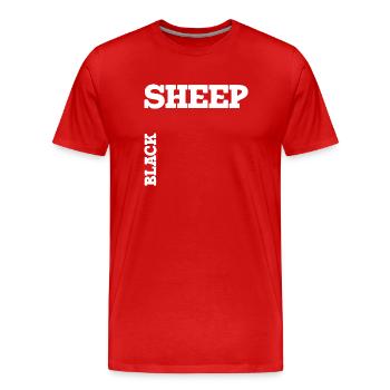 Black Sheep - Men's Premium Organic T-Shirt - red - Front - Damien (186cm)
