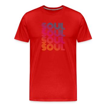 Soul vintage - Men's Premium Organic T-Shirt - red - Front - Damien (186cm)