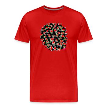 VIRUS MORTEL DEFo III 2107 - T-shirt bio Premium Homme - rouge - Devant - Damien (186cm)