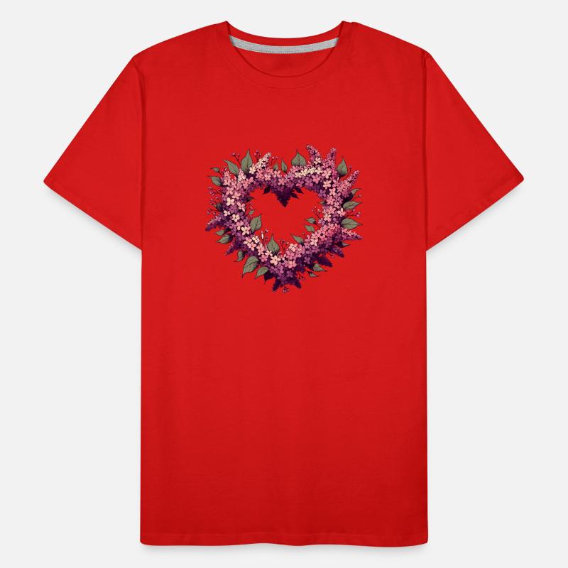 Buisson de fleurs lilas T-shirt bio Premium Homme