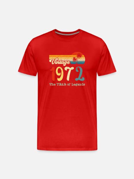 Millésime 1972 - T-shirt bio Premium Homme - rouge