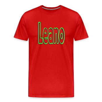 Leano - Men's Premium Organic T-Shirt - red - Front - Damien (186cm)