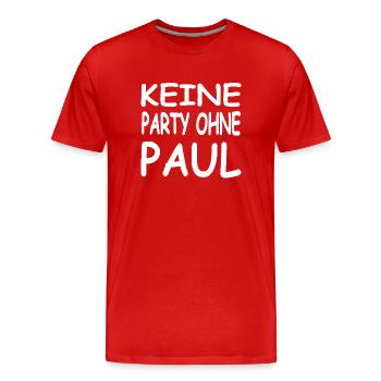 Party - Männer Premium Bio T-Shirt - Rot - Vorne - Damien (186cm)
