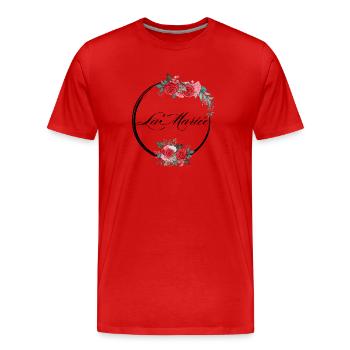 The Red Floral Bride - Bride Gift Idea - Men's Premium Organic T-Shirt - red - Front - Damien (186cm)