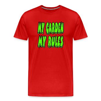 Garten - Männer Premium Bio T-Shirt - Rot - Vorne - Damien (186cm)