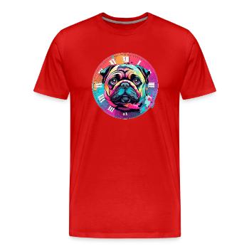 Mein geliebter Hund - Männer Premium Bio T-Shirt - Rot - Vorne - Damien (186cm)