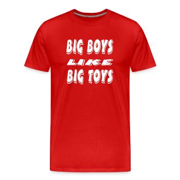 Tractor - Men's Premium Organic T-Shirt - red - Front - Damien (186cm)