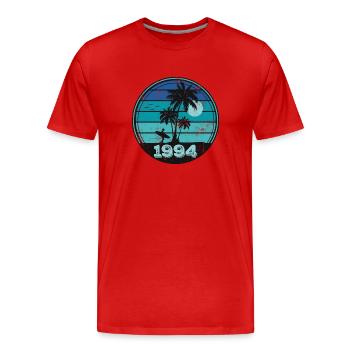 Millésime 1994 - T-shirt bio Premium Homme - rouge - Devant - Damien (186cm)