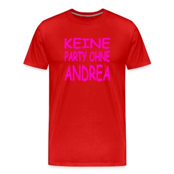 Party - Männer Premium Bio T-Shirt - Rot - Vorne - Damien (186cm)