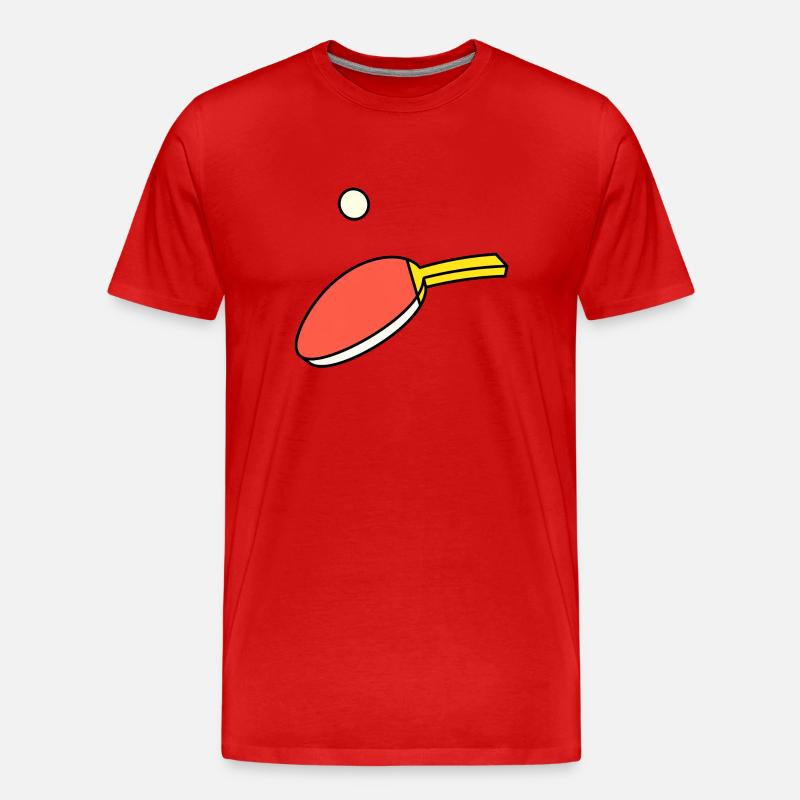 Ping Pong - Paddel & Ball - Männer Premium Bio T-Shirt - Rot