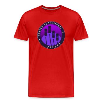 Logo with gradient background. - Men's Premium Organic T-Shirt - red - Front - Damien (186cm)