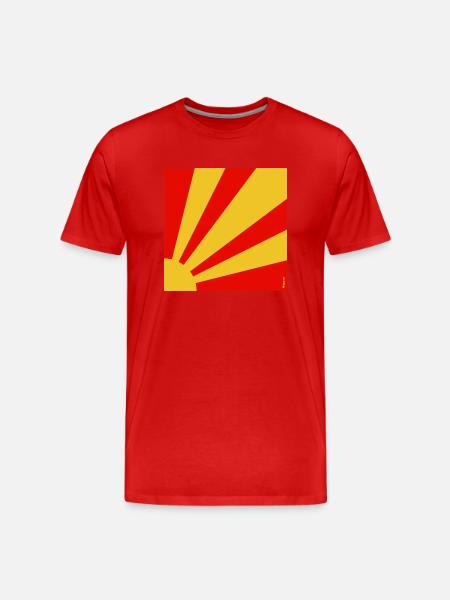 BLOW UP MOVIE: POP ART CUSHION 'SUNBURST' - Men's Premium Organic T-Shirt - red