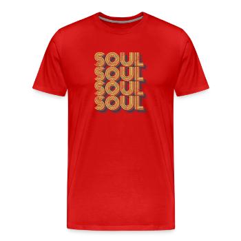 Soul vintage - Men's Premium Organic T-Shirt - red - Front - Damien (186cm)