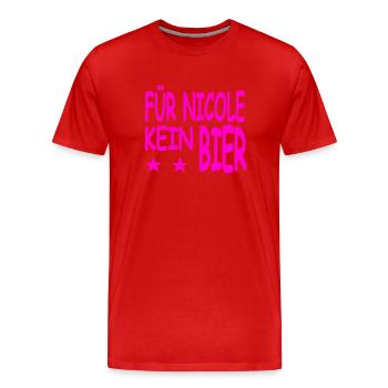 Bier - Männer Premium Bio T-Shirt - Rot - Vorne - Damien (186cm)