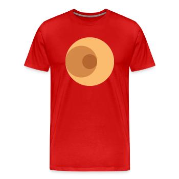 3 soleils - T-shirt bio Premium Homme - rouge - Devant - Damien (186cm)