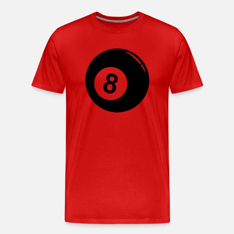 Pool Billard 8 ball - Männer Premium Bio T-Shirt - Rot