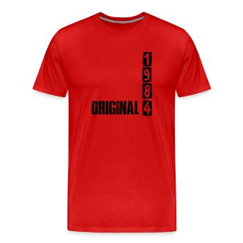 Millésime 1984 - T-shirt bio Premium Homme - rouge - Devant - Damien (186cm)