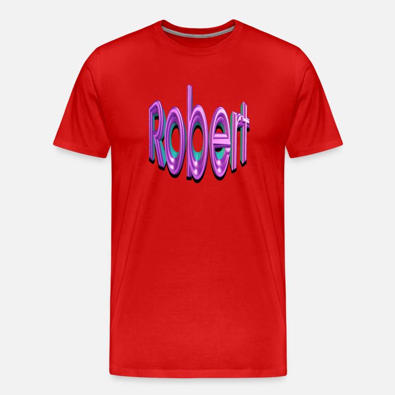 robert2 - Männer Premium Bio T-Shirt - Rot