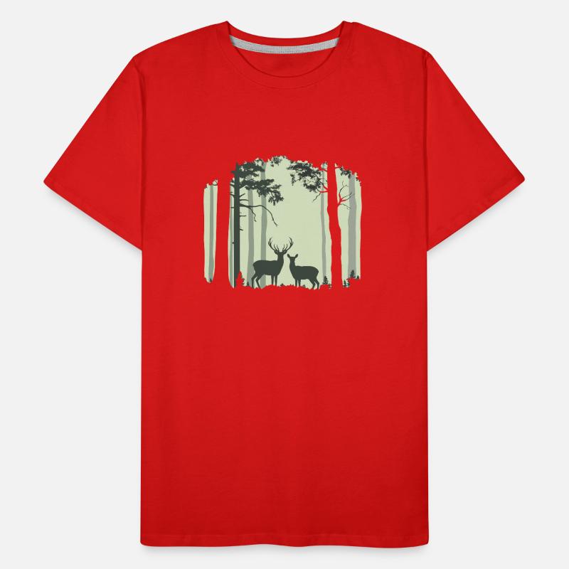 Forêt de cerfs 1 T-shirt bio Premium Homme