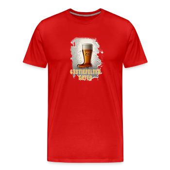 Gestiefelter Kater - Männer Premium Bio T-Shirt - Rot - Vorne - Damien (186cm)