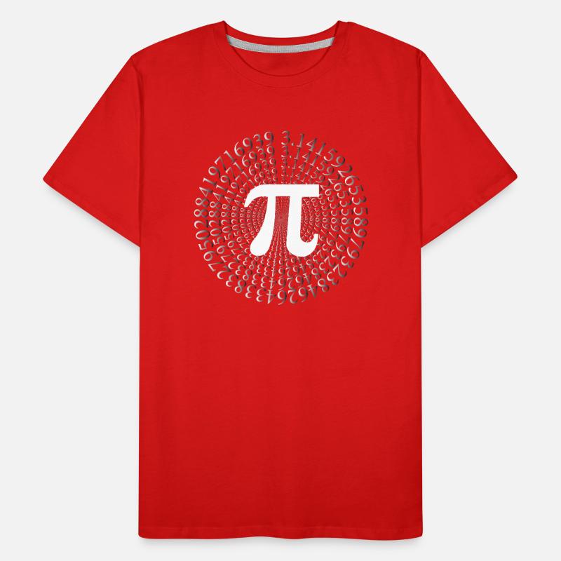 Pi Circle Number Mathematics Math Men's Premium Organic T-Shirt