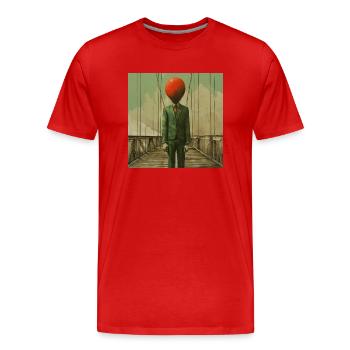 Luftballon - Männer Premium Bio T-Shirt - Rot - Vorne - Damien (186cm)