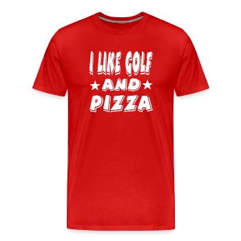 Golfe - T-shirt bio Premium Homme - rouge - Devant - Damien (186cm)