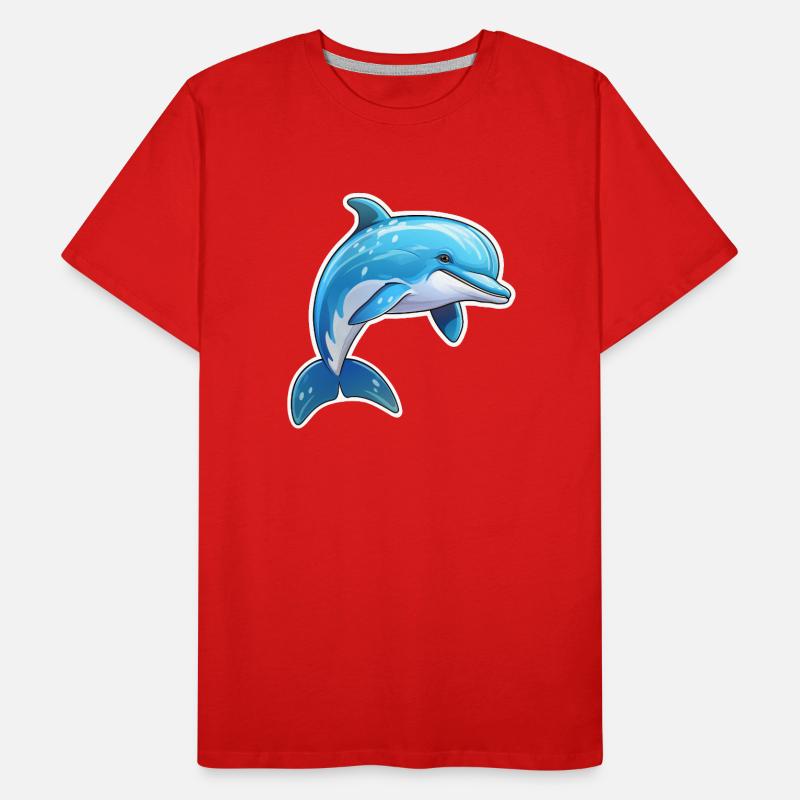 Delfin springend Männer Premium Bio T-Shirt