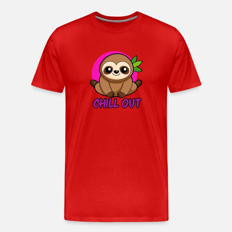 FAULTIER. CHILL DOCH - Männer Premium Bio T-Shirt - Rot