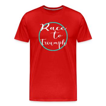horse racing thrilling experiences present - Männer Premium Bio T-Shirt - Rot - Vorne - Damien (186cm)