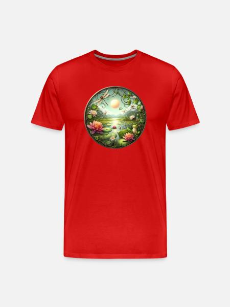 Lac des rêves - T-shirt bio Premium Homme - rouge