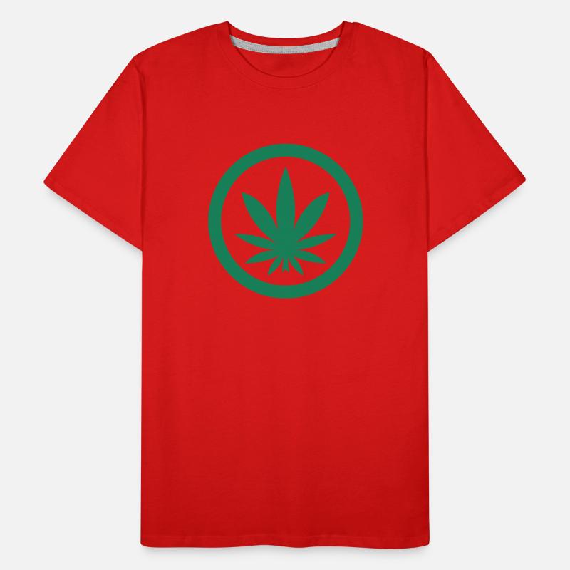 Cannabis Blatt Männer Premium Bio T-Shirt