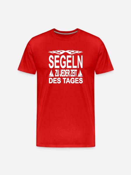 Segeln - Männer Premium Bio T-Shirt - Rot
