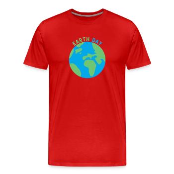 Jour de la Terre - T-shirt bio Premium Homme - rouge - Devant - Damien (186cm)
