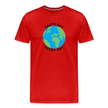 Jour de la Terre Tous les jours - T-shirt bio Premium Homme - rouge - Devant - Damien (186cm)
